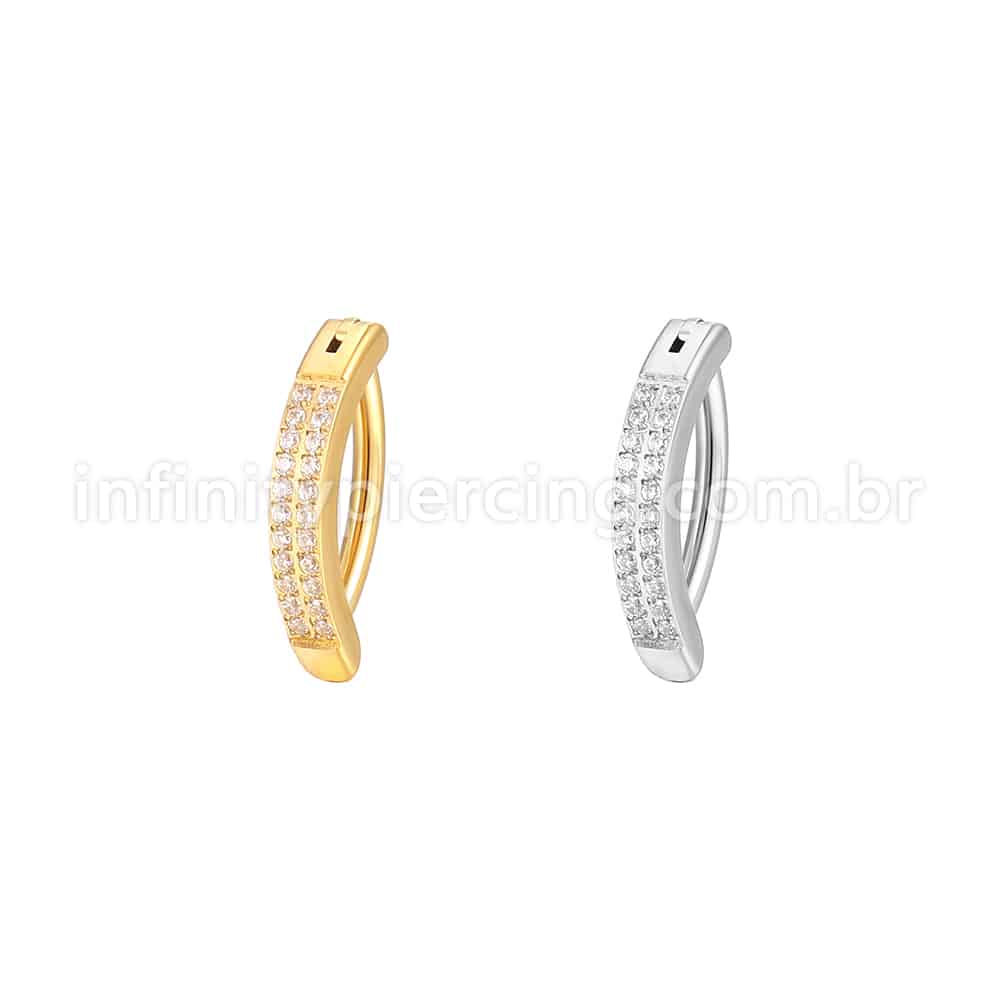 Piercing Argola Para Umbigo Aço Cirúgico Zircônia